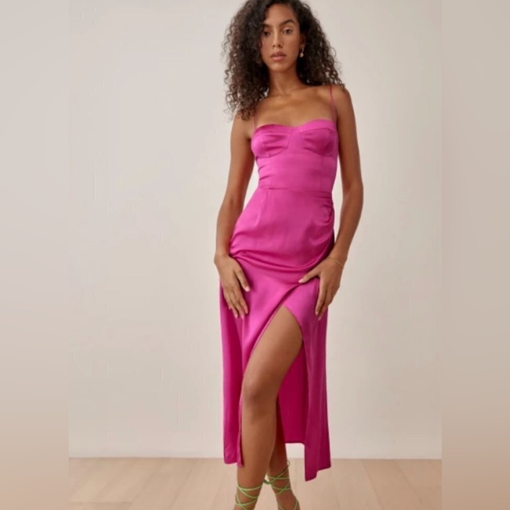 Reformation Marguerite Silk Dress